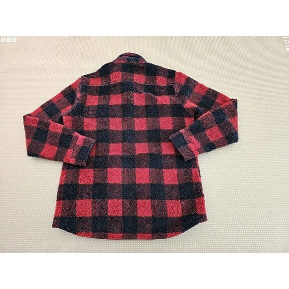 VTG Levi's Men's Buffalo Plaid Sherpa Trucker Jacket Size Medium Snap Button - Picture 5 of 16